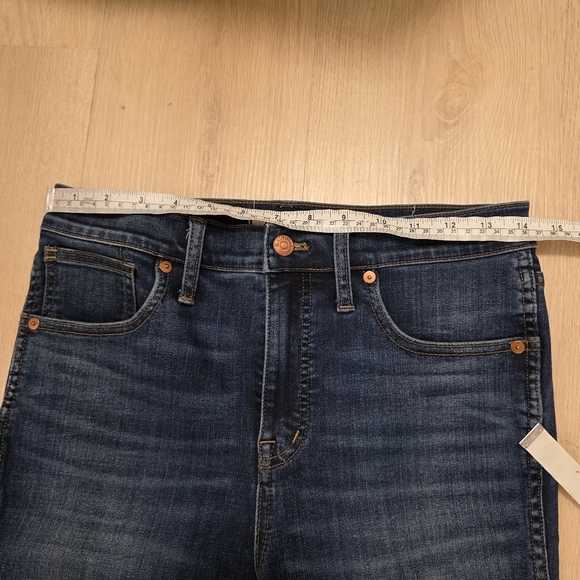 Madewell Dark Wash Stretch 10" High-Rise Cute Casual Skinny Jeans Size 29T - Picture 4 of 10